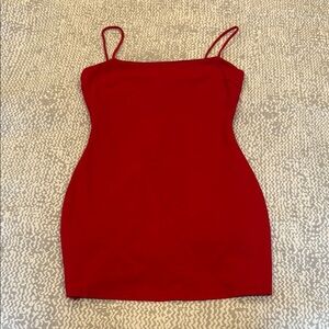 Red Spaghetti Strap Dress